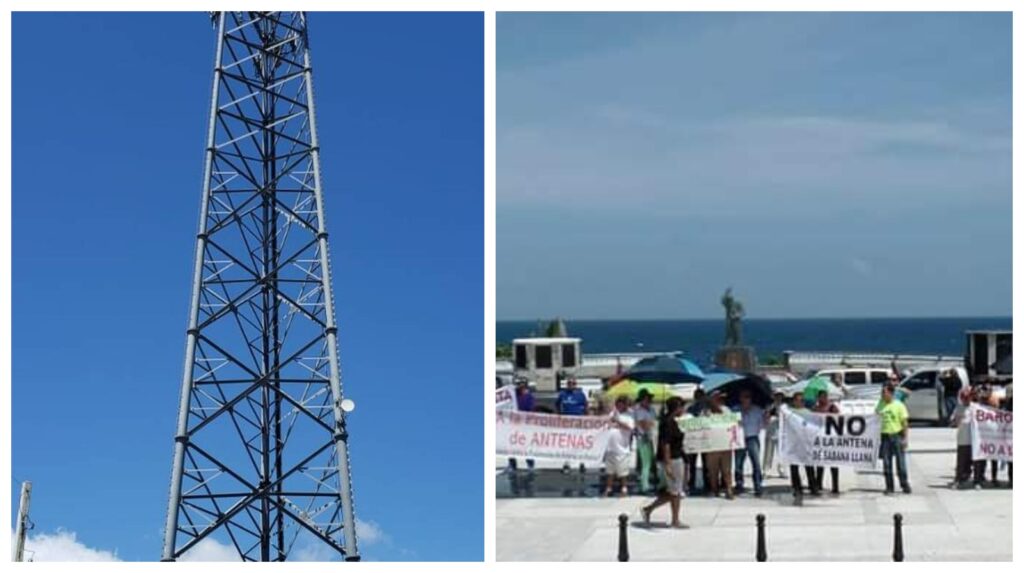 Una Antena De Comunicación De Alta Torre Que Hay Muchos Tipos De